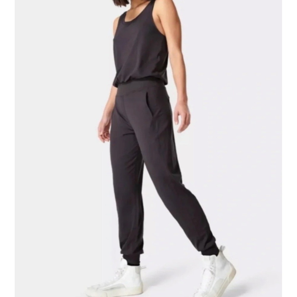 Sweaty Betty Gary Jumpsuit Charcoal Grey Racerback / Womens Medium